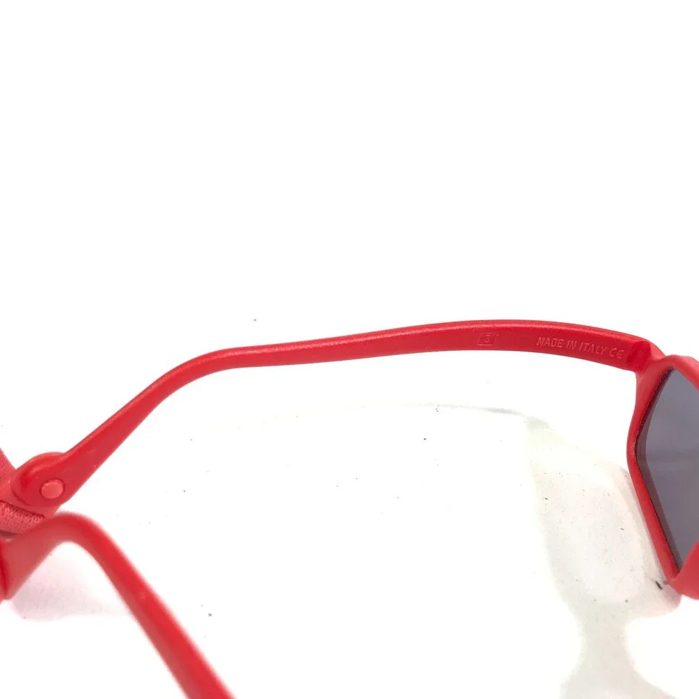 Miraflex Sunglasses NEW BABY 2 Bright Red Rubberized Frames with Purple Lenses